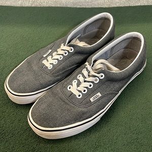 Grey Low Top Vans size 8 mens 9.5 womens